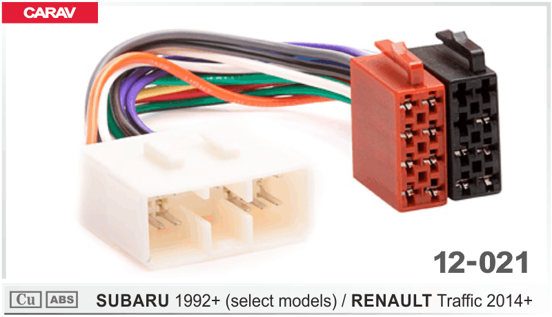  ISO Subaru 1992+  / RENAULT Traffic 2014+