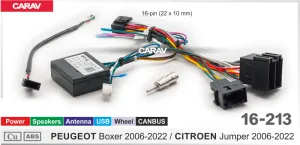 ������ Peugeot Boxer 2006-2022 16-213 / CITROEN Jumper 2006-2022 canbus 16-213