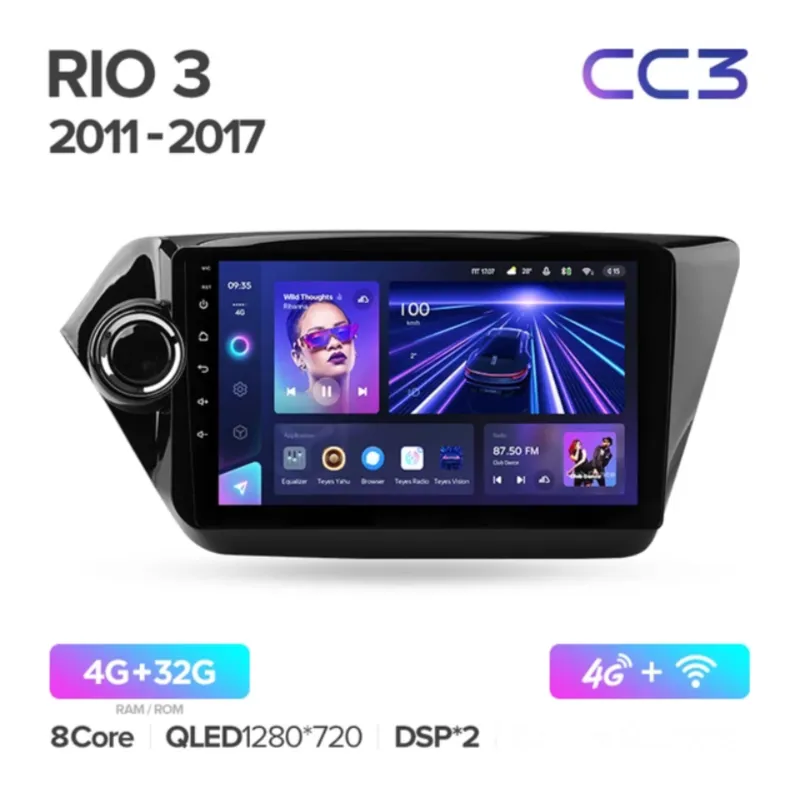 ��������� Kia Rio Teyes CC3 4+32