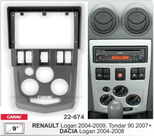 ���������� ����� Renault Logan 2004-2009 9* TK614 / 22-674