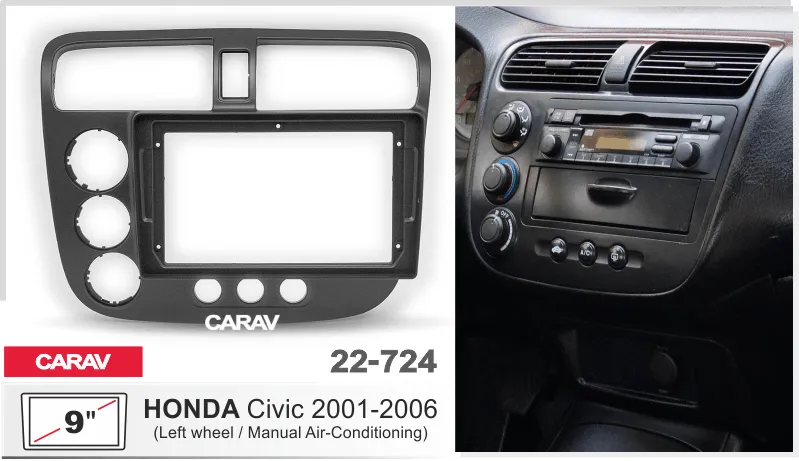 ���������� ����� Honda Civic 2001-2006  ���� ����� ��� ������� 9* 22-724