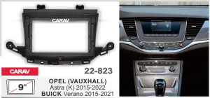 ���������� ����� Opel  Astra (K) 2015-22 / BUICK Verano 2015-21 9* 22-823